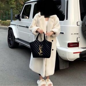 White artificial Fur Coat